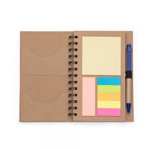 Brindes Personalizados - Caderno de Anotações Espiral com Post It e Caneta