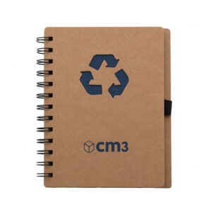 Brindes Personalizados - Caderno de Anotações com Símbolo Reciclável