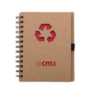 Brindes Personalizados - Caderno de Anotações com Símbolo Reciclável