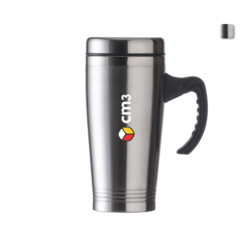Brindes Personalizados - Caneca Inox com Tampa 450ml
