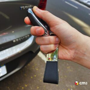 Brindes Personalizados - Chaveiro Metal Couro Sintético Costurado