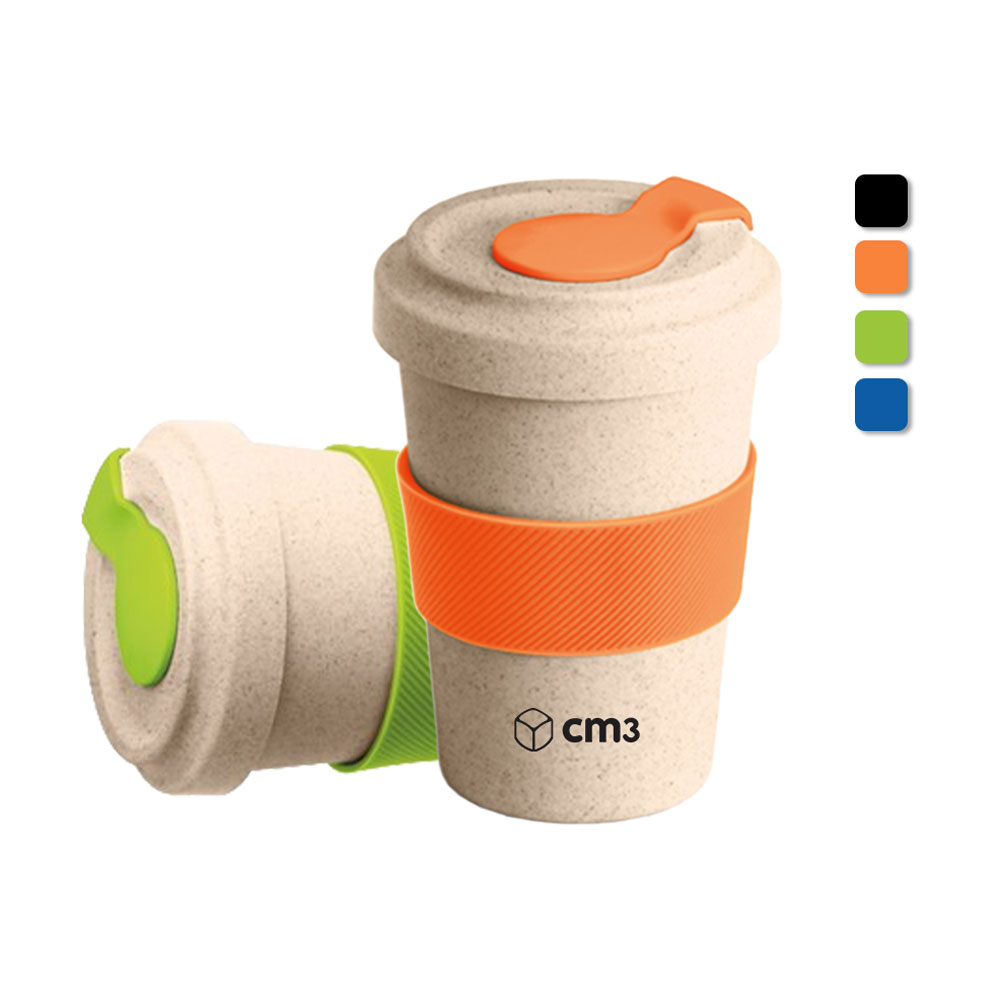 Brindes Personalizados - Copo Ecológico com Luva de Silicone 500 ml Personalizado