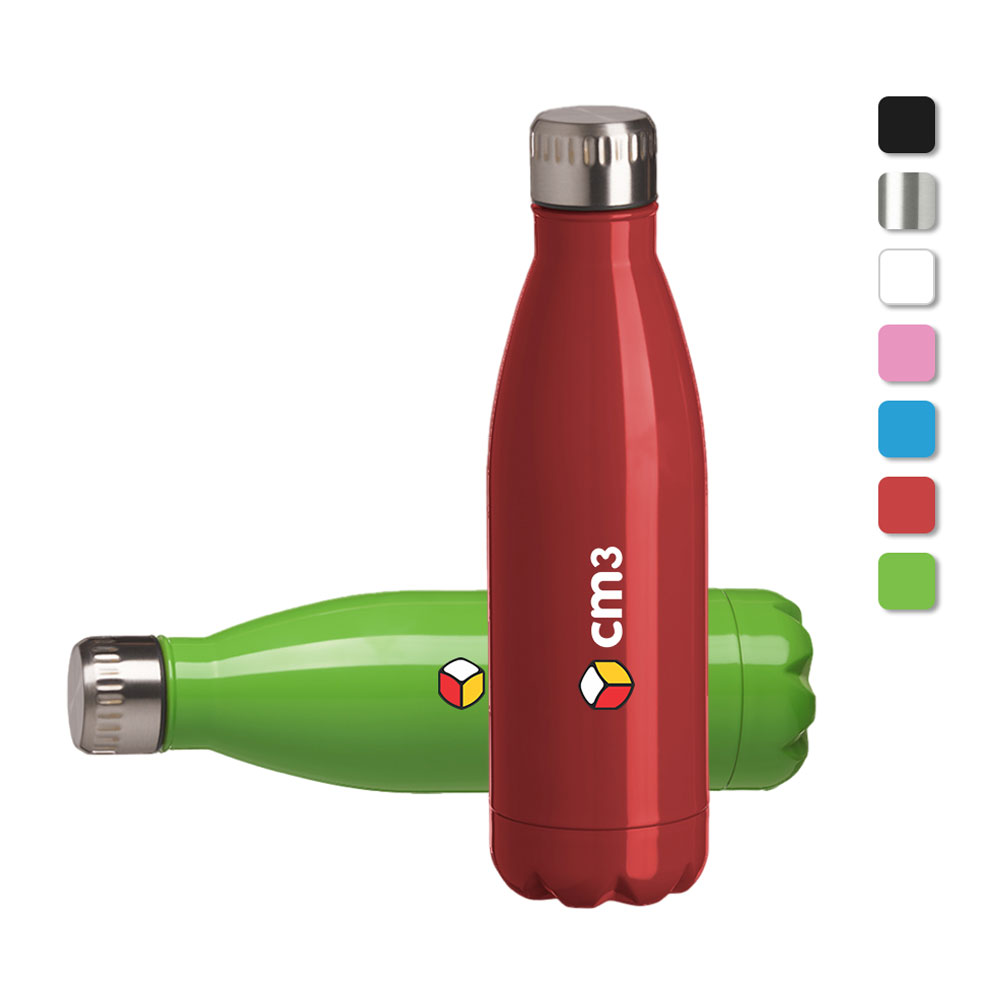 Brindes Personalizados - Garrafa Aço Inox Lisa Brilho 750ml