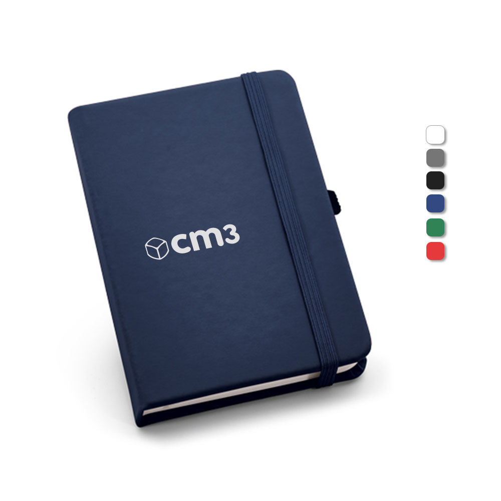 Brindes Personalizados - Moleskine Emborrachado com Porta Caneta Personalizado