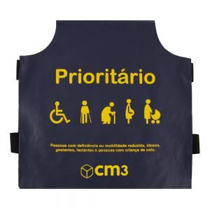 Brindes Personalizados - Capa para Cadeira Prioritária I - Longarina Courino