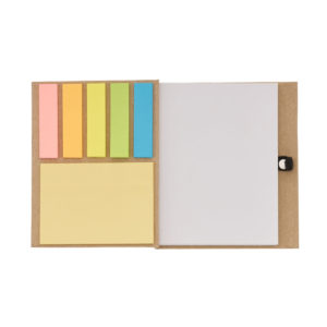 Brindes Personalizados - Caderno de Anotações com Post-it e Suporte de Caneta