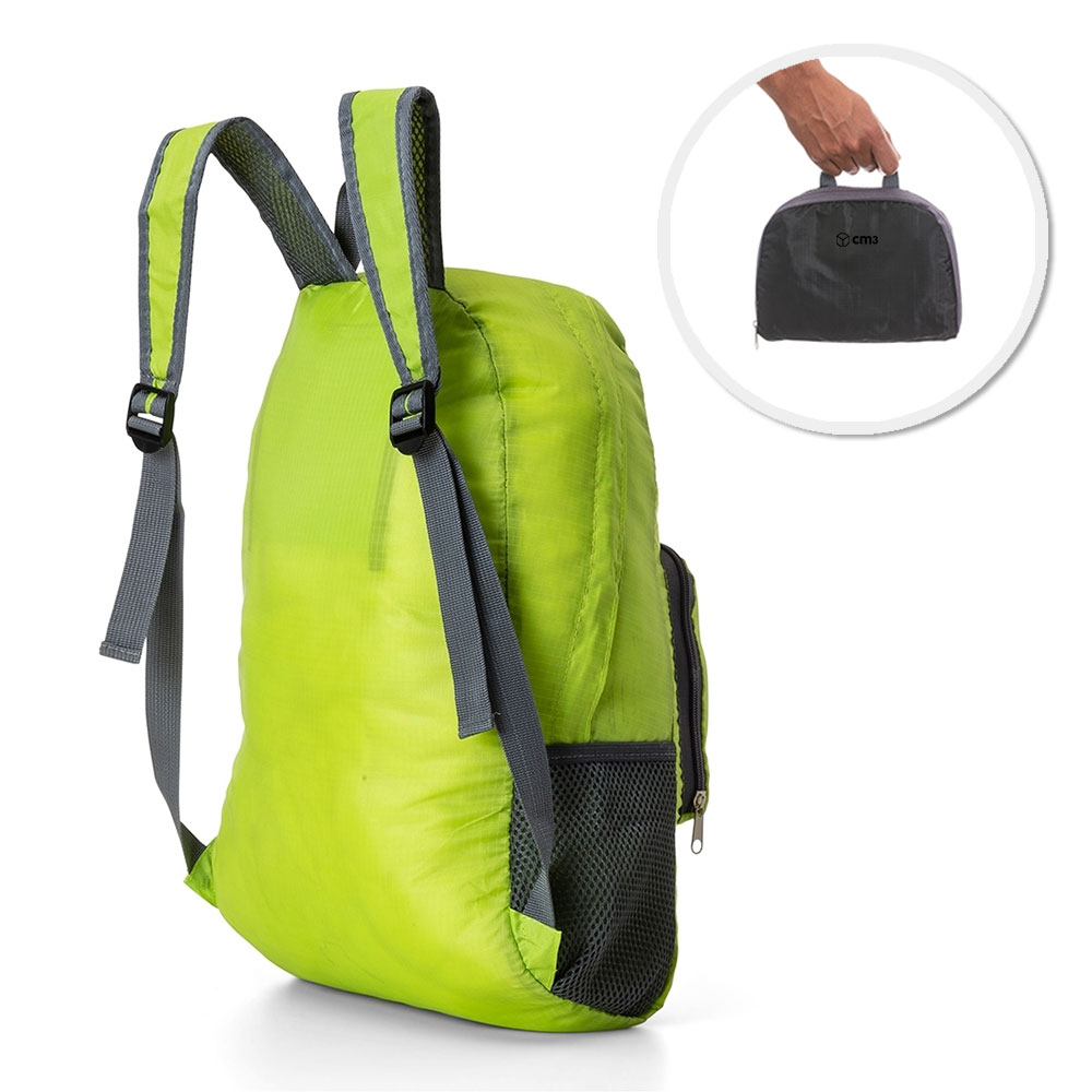 Brindes Personalizados - Mochila Dobrável de Nylon 21 Litros