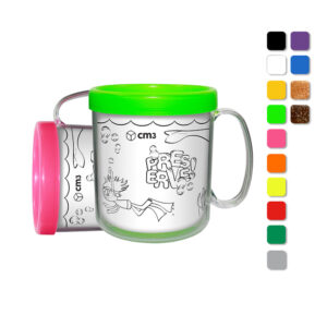 Brindes Personalizados - Caneca Infantil com Parede Dupla para Colorir