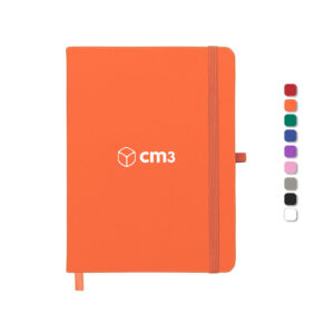 Brindes Personalizados - Moleskine Emborrachado com Porta Caneta Pautado Personalizado