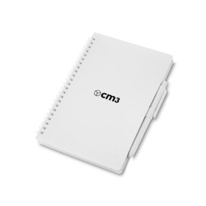 Brindes Personalizados - Caderno de Anotações com Caneta Branco Personalizado