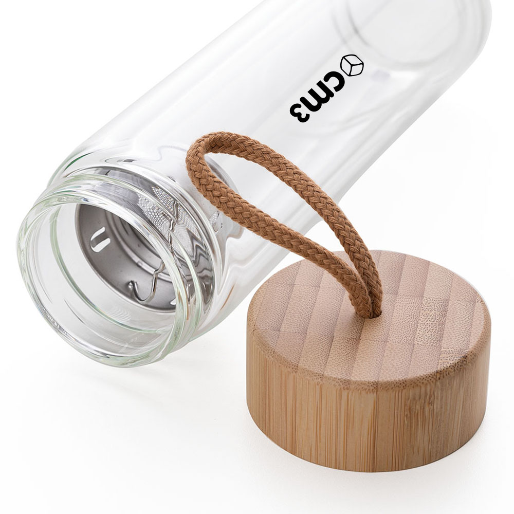 Eden Double Wall Bamboo Glass Bottle - 13.5 Oz.