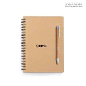 Brindes Personalizados - Caderno de Anotações com Porta Caneta Imã Personalizado