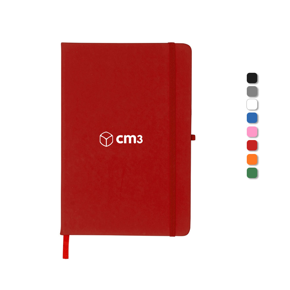 Brindes Personalizados - Moleskine Emborrachado com Porta Caneta Personalizado