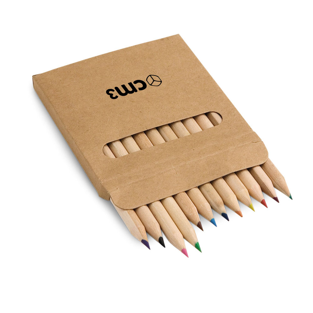 Brindes Personalizados - Caixa de Lápis de Cor 12 Cores Personalizado