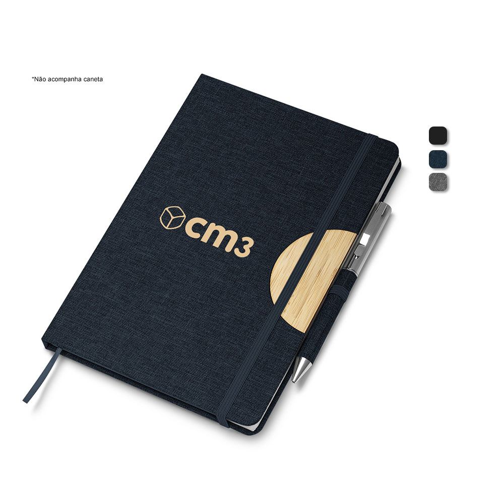 Brindes Personalizados - Caderno de Anotações Bambu Pautado Personalizado