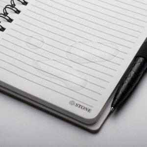 Brindes Personalizados - Caderno de Anotações com Espiral Pautado com Caneta Personalizado