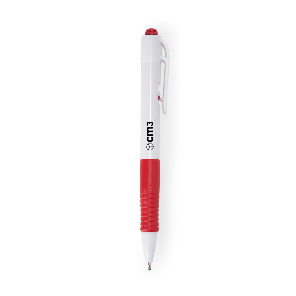 Brindes Personalizados - Caneta Plástica Corpo Branco Personalizada