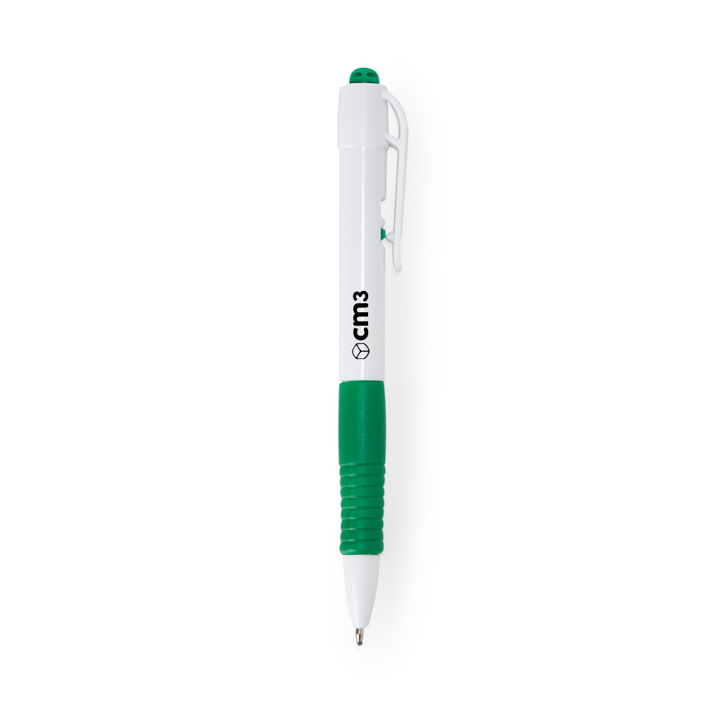 Brindes Personalizados - Caneta Plástica Corpo Branco Personalizada