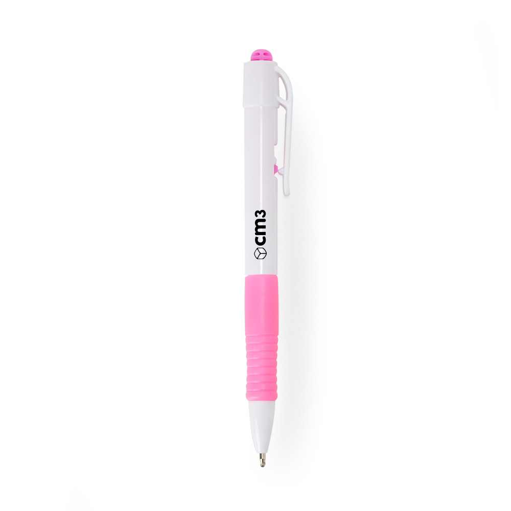 Brindes Personalizados - Caneta Plástica Corpo Branco Personalizada