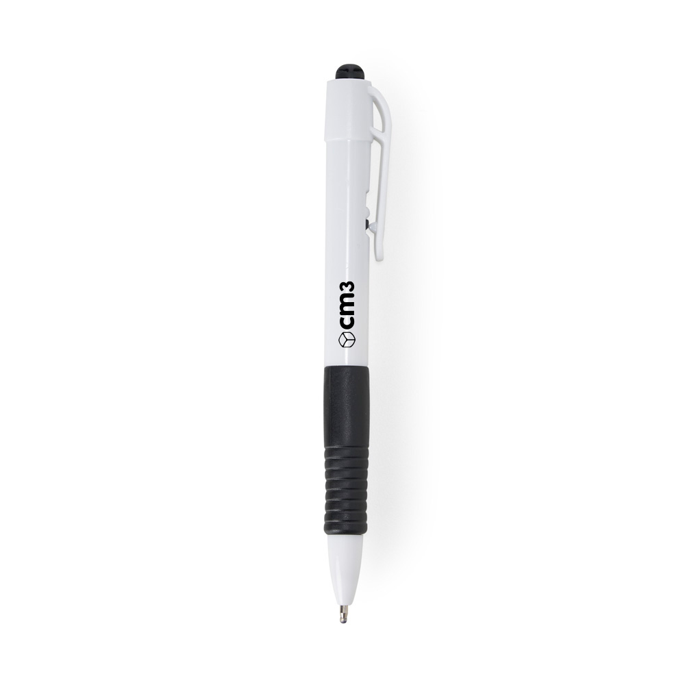 Brindes Personalizados - Caneta Plástica Corpo Branco Personalizada