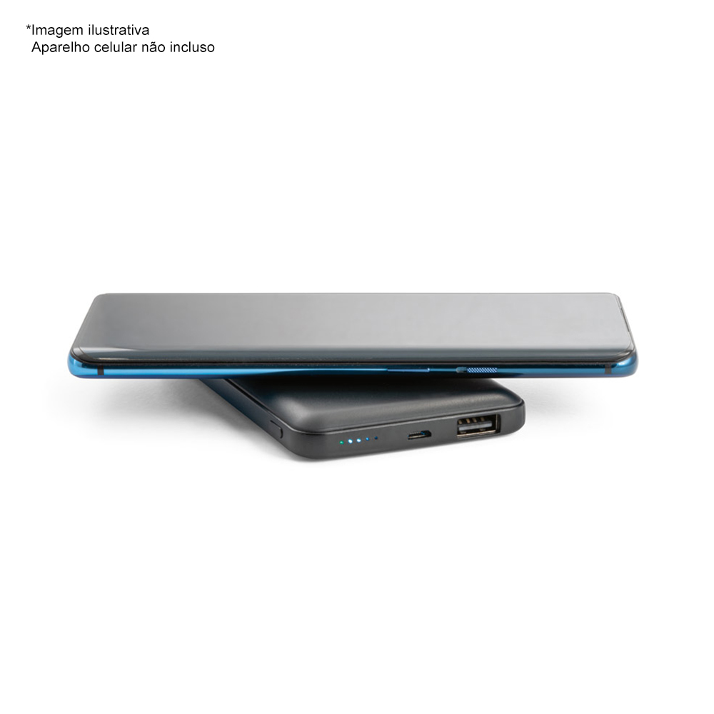 Brindes Personalizados - Carregador Wireless e Power Bank 4000 mAh Personalizado