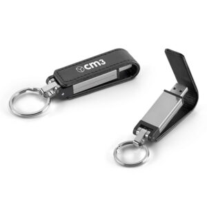 Brindes Personalizados - Pen Drive Couro Sintético 8GB Personalizado