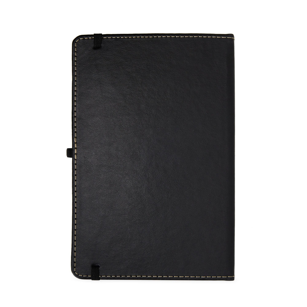 Brindes Personalizados - Moleskine Couro Sintético com Costura Pautado Personalizado