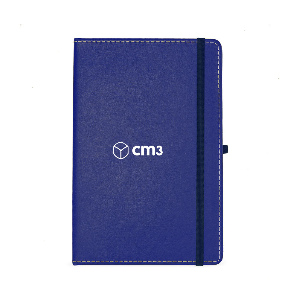 Brindes Personalizados - Moleskine Couro Sintético com Costura Pautado Personalizado