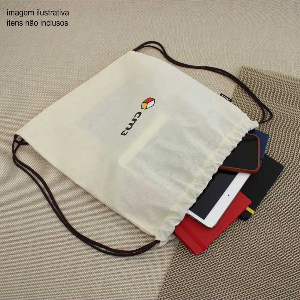 Brindes Personalizados - Saco Mochila Ecológico 2 - Algodão Leve