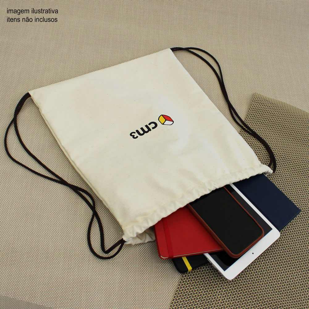Brindes Personalizados - Saco Mochila Ecológico 3 - Algodão Pesado