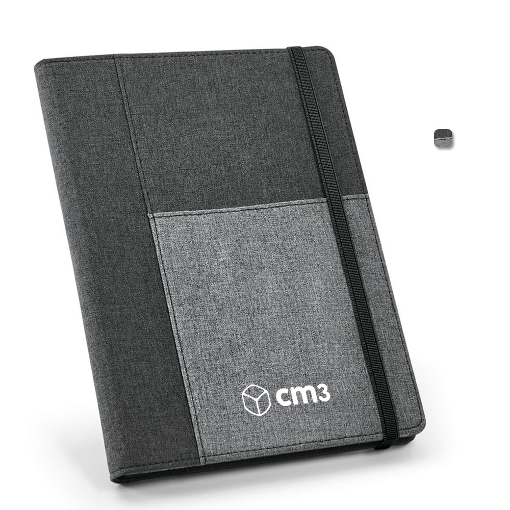Brindes Personalizados - Caderno de Anotações Capa Poliéster Personalizado