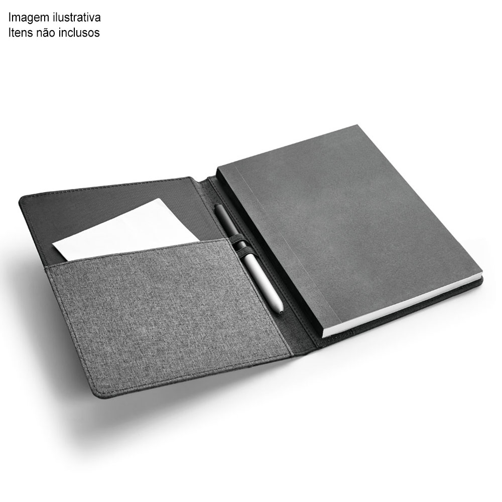 Brindes Personalizados - Caderno de Anotações Capa Poliéster Personalizado