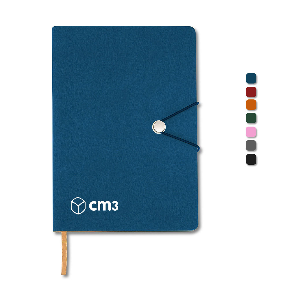 Brindes Personalizados - Caderno e Anotações com Fecho Pautado Personalizado
