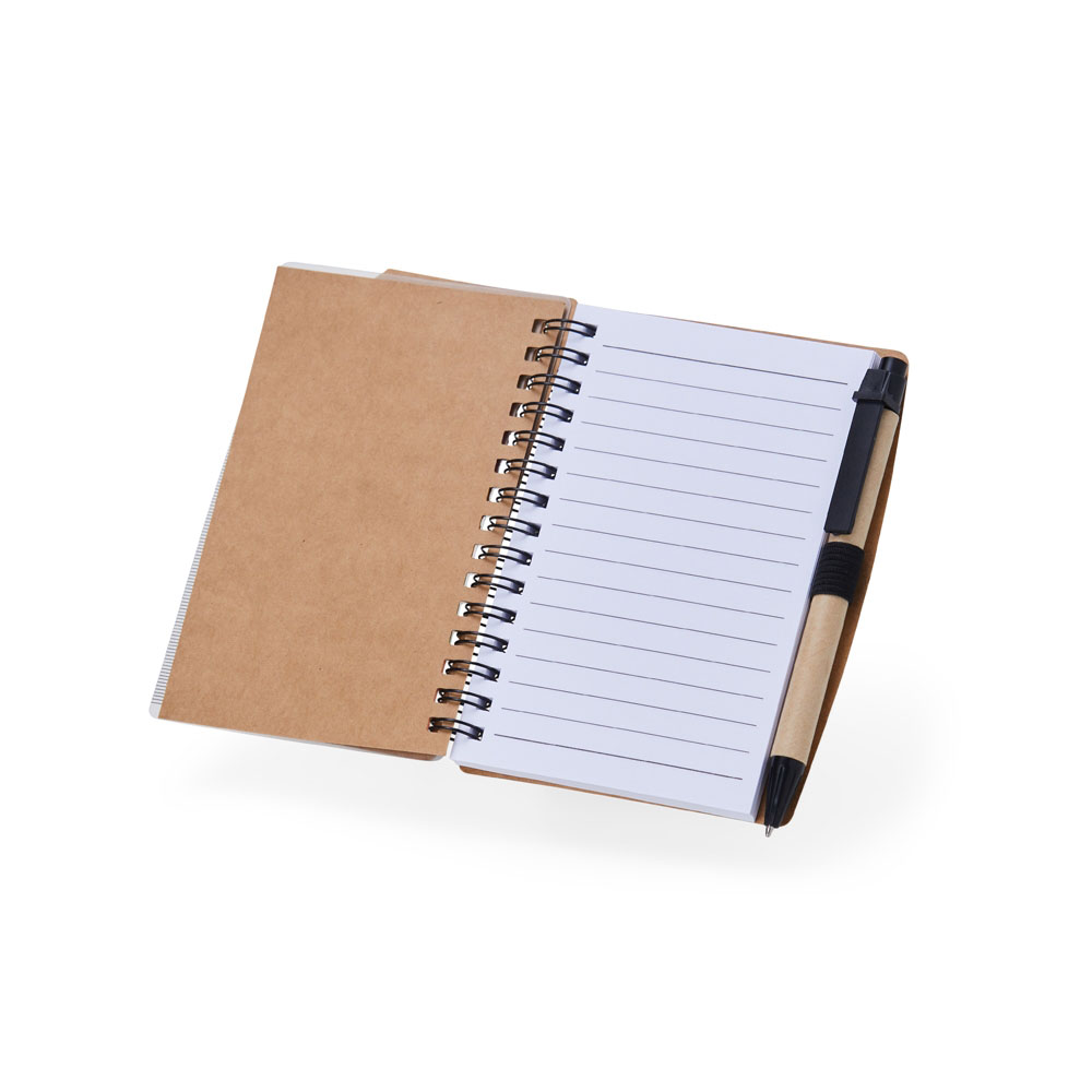 Brindes Personalizados - Caderno de Anotações Pautado com Post It e Caneta Personalizado
