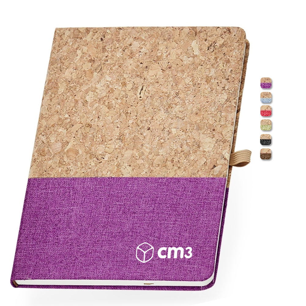 Brindes Personalizados - Caderno de Anotações Cortiça Pautado Personalizado