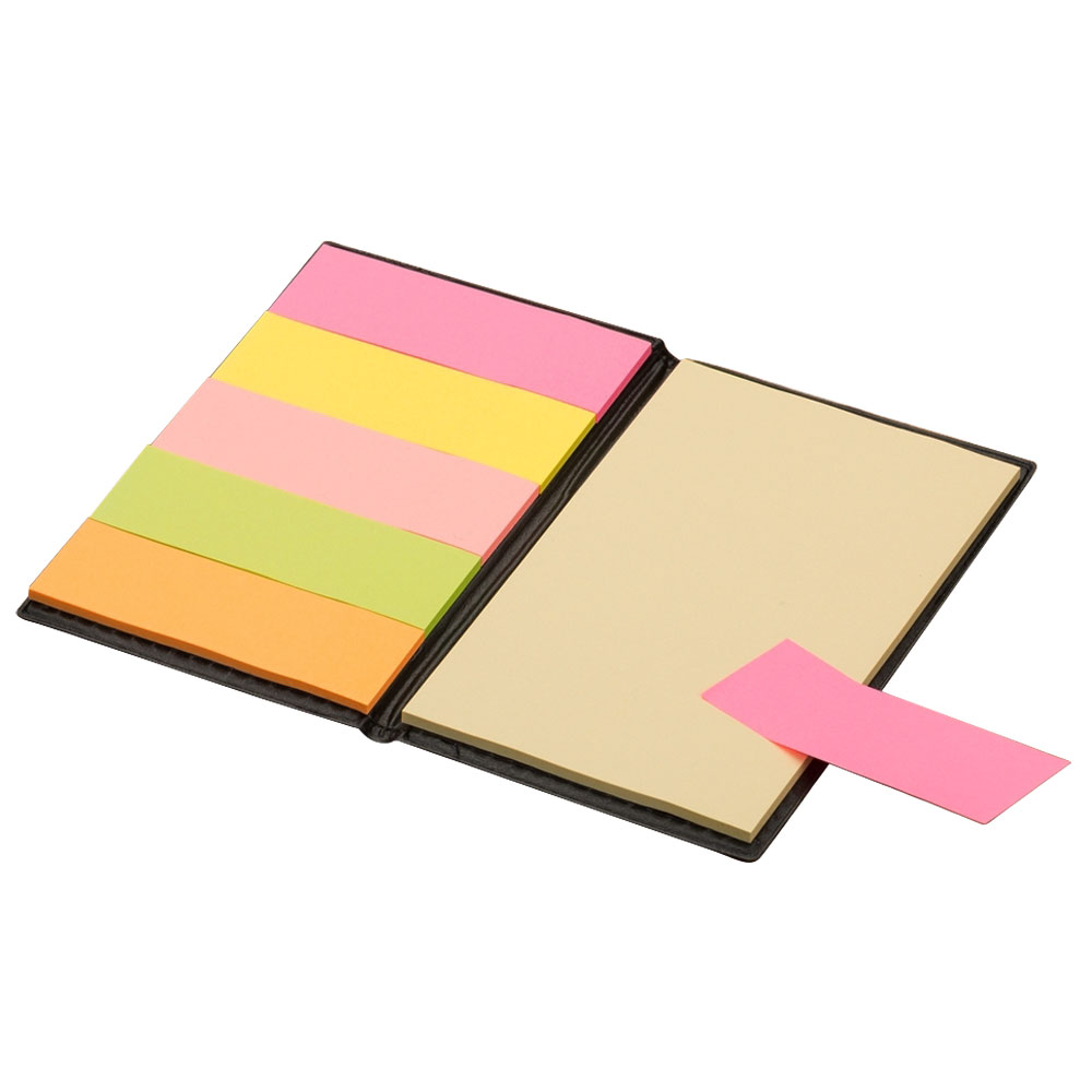 Brindes Personalizados - Caderno de Anotações Couro Sintético com Post It Personalizado