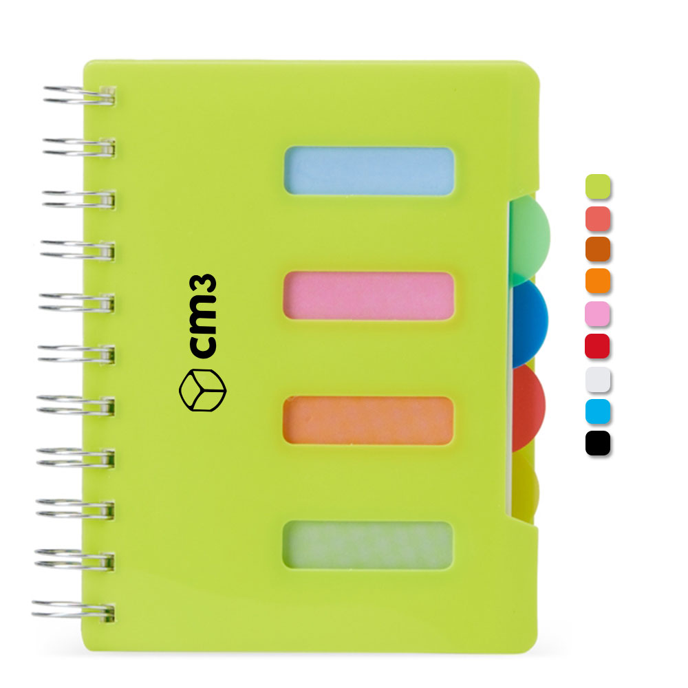 Brindes Personalizados - Caderno de Anotações Plástico Pautado Personalizado