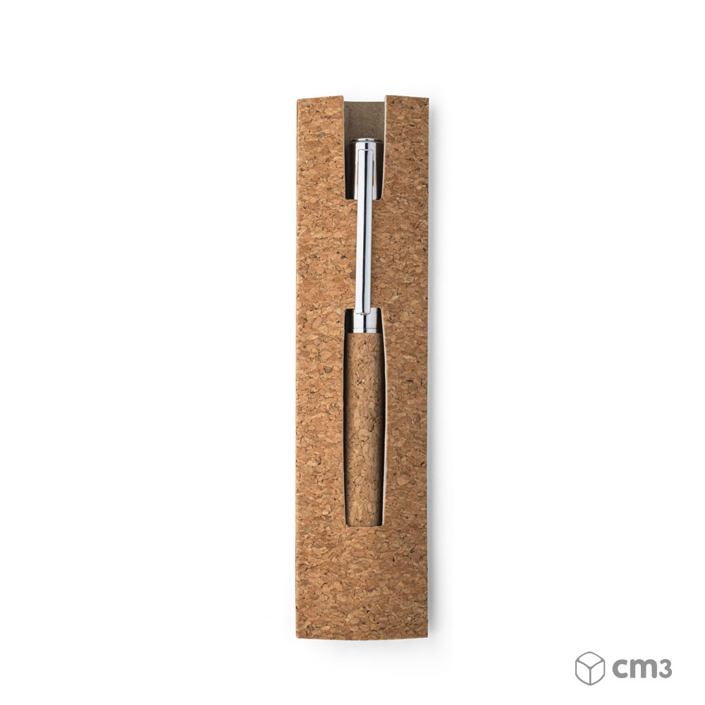Brindes Personalizados - Caneta Metal Cortiça com Estojo Personalizada