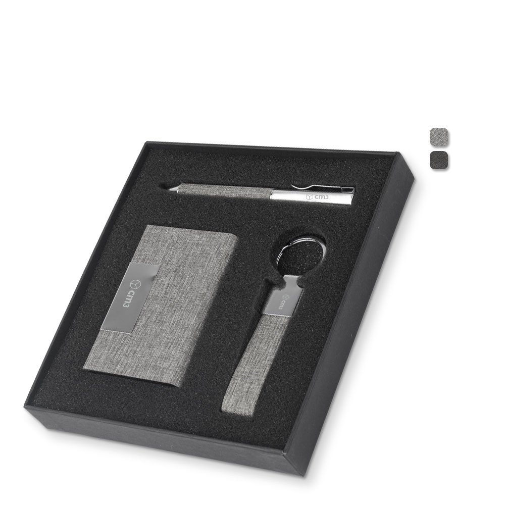 Brindes Personalizados - Kit Executivo 3 Peças com Estojo Personalizado