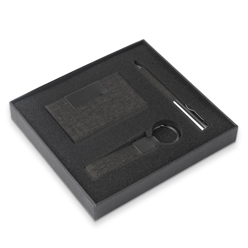 Brindes Personalizados - Kit Executivo 3 Peças com Estojo Personalizado