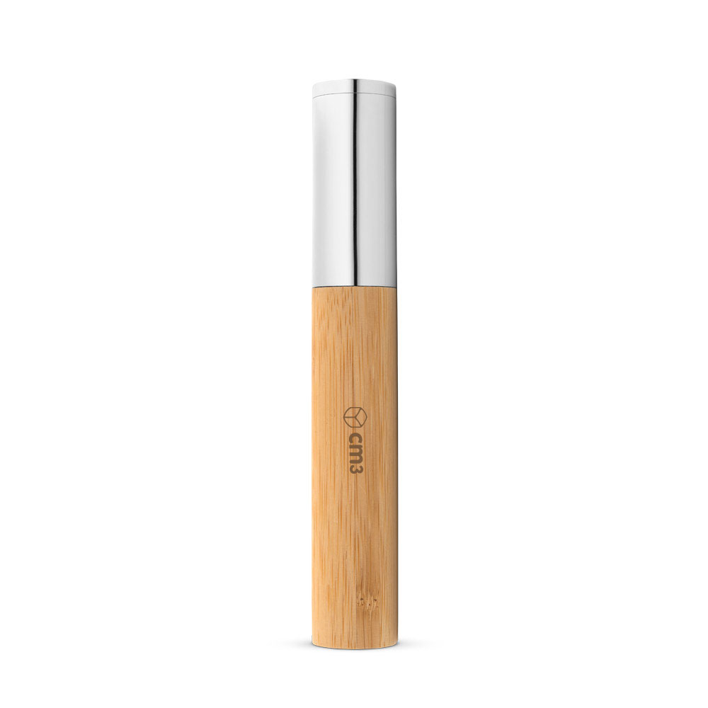 Brindes Personalizados - Caneta Metal e Bambu com Estojo Personalizada