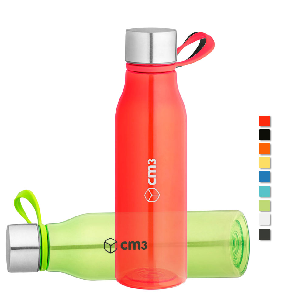 Brindes Personalizados - Garrafa Plástica Translúcida rPET 590ml Personalizada